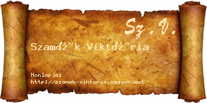 Szamák Viktória névjegykártya